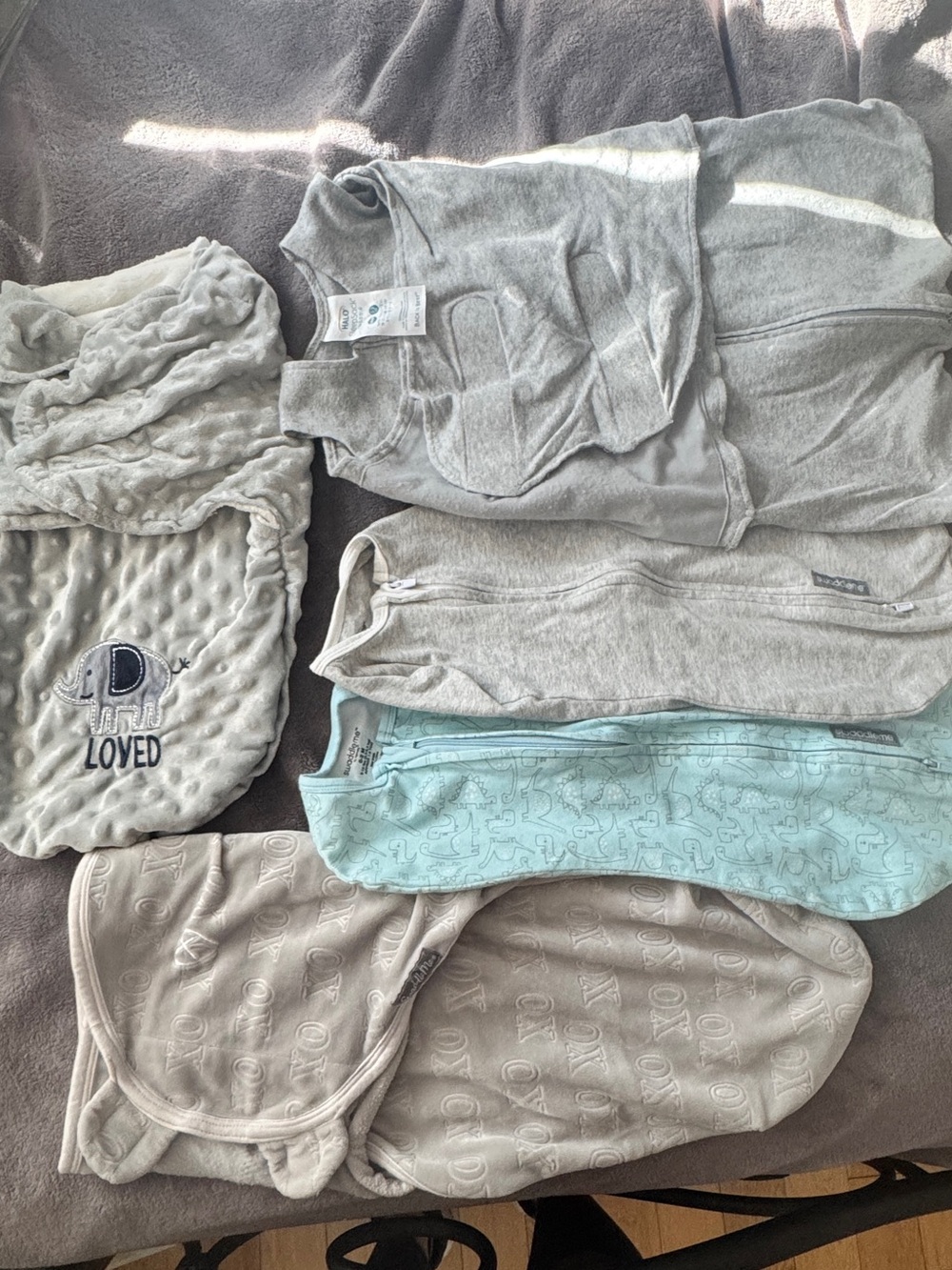 5 newborn swaddles, HALO sleepsack, swaddle me bundle